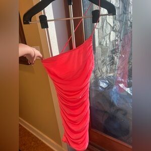 Lucy in the Sky Coral Mini Dress